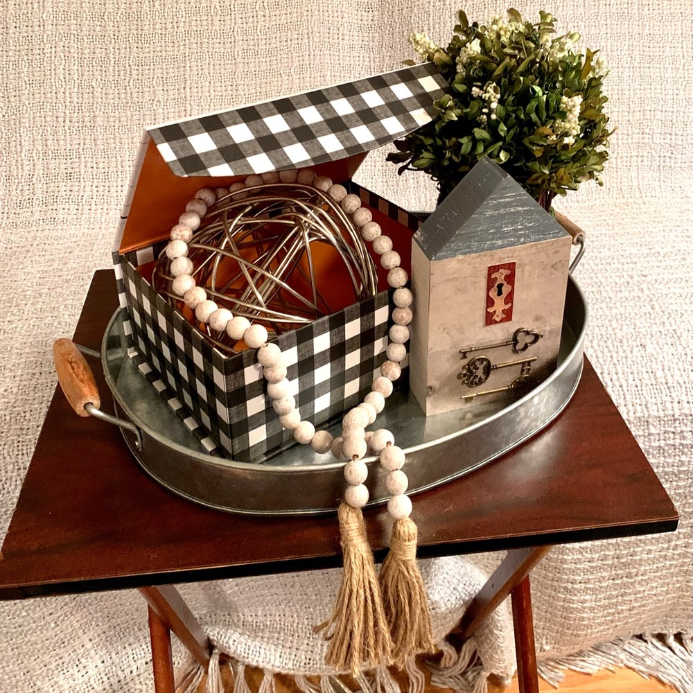 Wood Bead Garland with Tassels #3